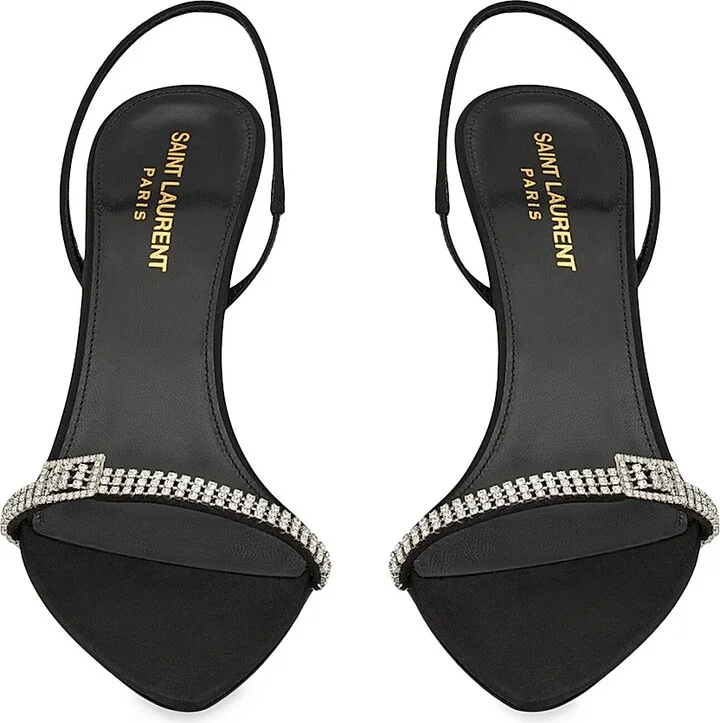 Women's Rendez-Vous Sandals in Satin Crepe - Black - Size 5 - Image 3