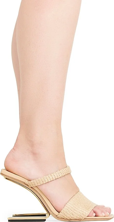Women's Rene 83MM Woven Sandals - Natural - Size 5 - Image 5