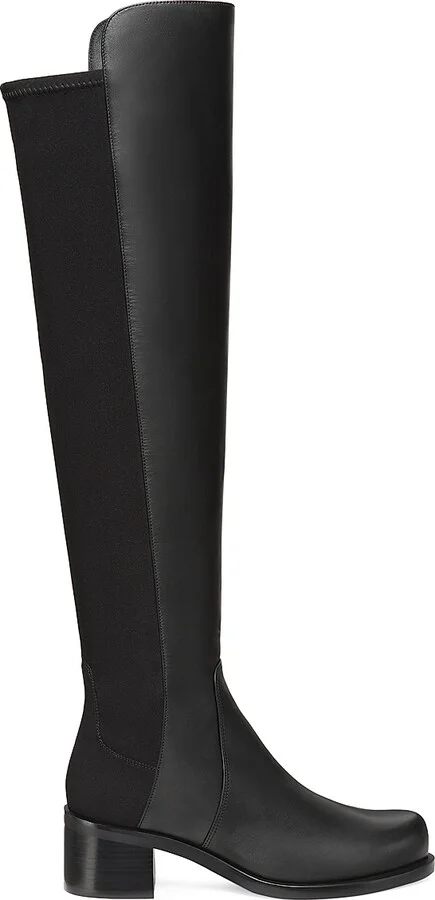 Women's Reserve Bold Leather Over-The-Knee Boots - Black - Size 11