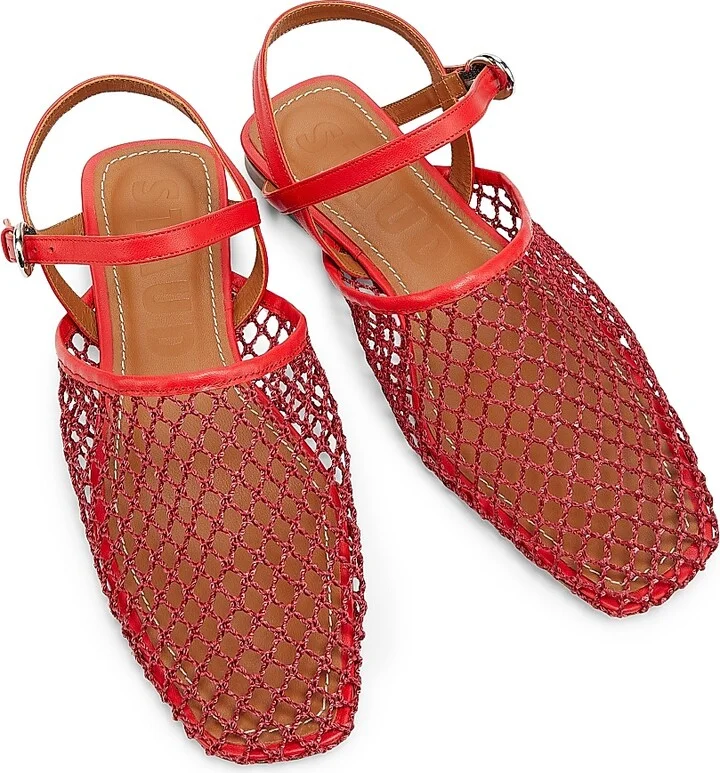 Women's Rete Mesh Sandals - Red Netting - Size 5 - Image 4