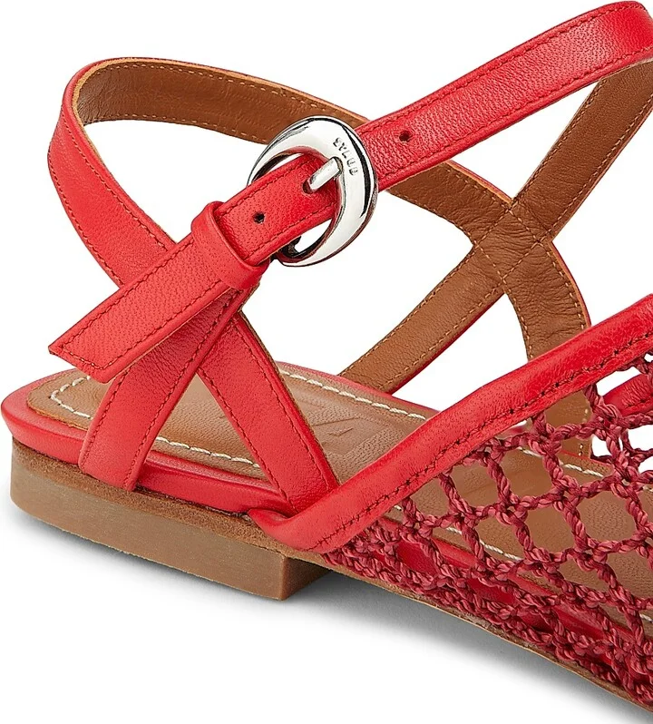 Women's Rete Mesh Sandals - Red Netting - Size 5 - Image 5