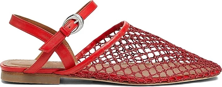 Women's Rete Mesh Sandals - Red Netting - Size 5
