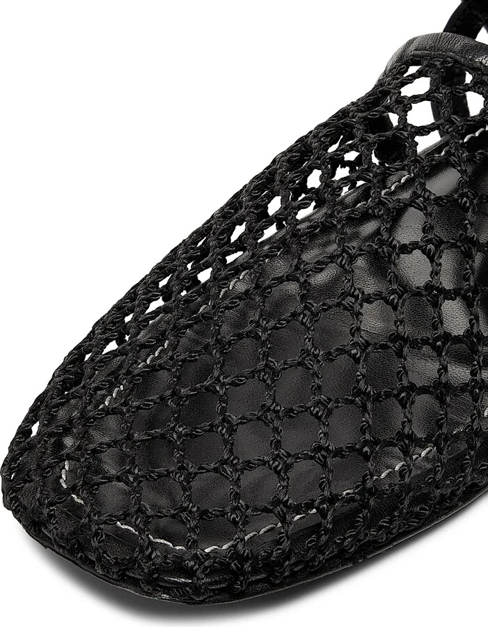 Women's Rete Paper Net Sandals - Black Netting - Size 5 - Image 5