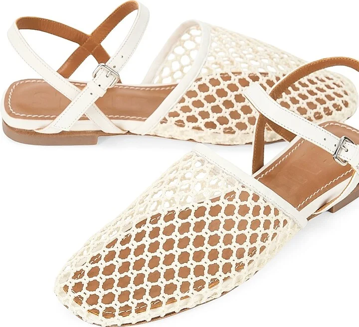 Women's Rete Paper Net Sandals - Black Netting - Size 5 - Image 9
