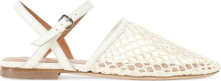 Women's Rete Paper Net Sandals - Black Netting - Size 5 - Image 10