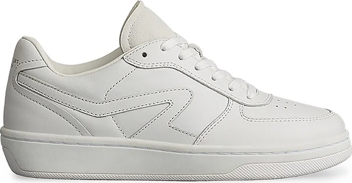 Women's Retro Court Leather Low-Top Sneakers - White - Size 7