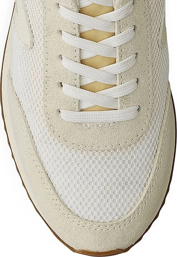 Women's Retro Runner Mesh Sneakers - Off White - Size 5 - Image 3
