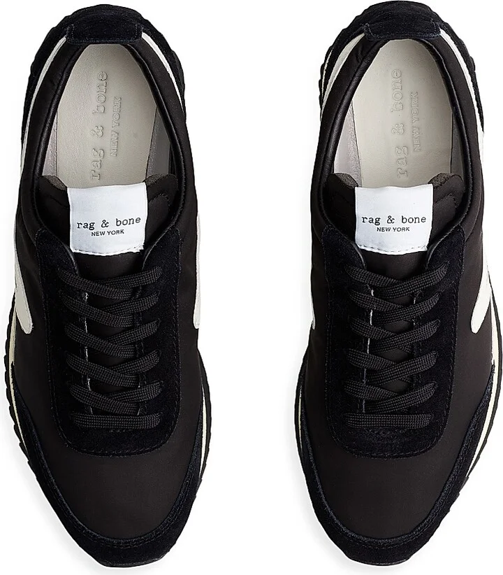 Women's Retro Runner Sneakers - Black - Size 5 - Image 3