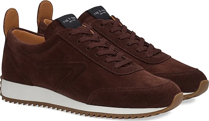 Women's Retro Runner Suede Low-Top Sneakers - Mocha Suede - Size 9 - Image 2