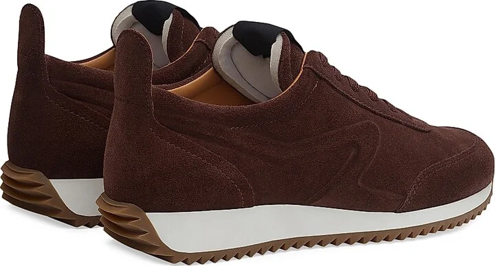 Women's Retro Runner Suede Low-Top Sneakers - Mocha Suede - Size 9 - Image 3