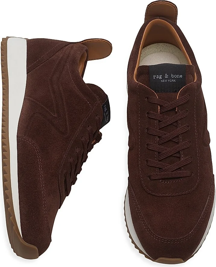Women's Retro Runner Suede Low-Top Sneakers - Mocha Suede - Size 9 - Image 4