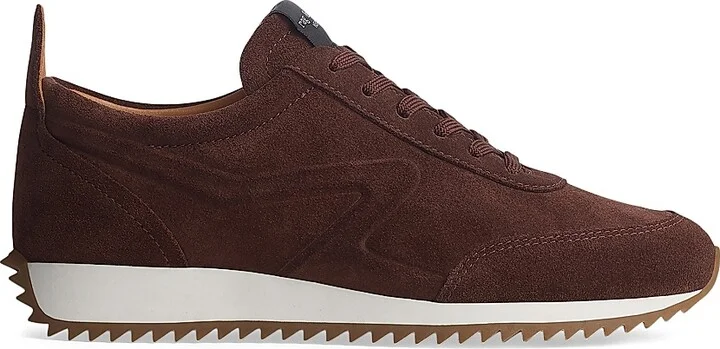 Women's Retro Runner Suede Low-Top Sneakers - Mocha Suede - Size 9