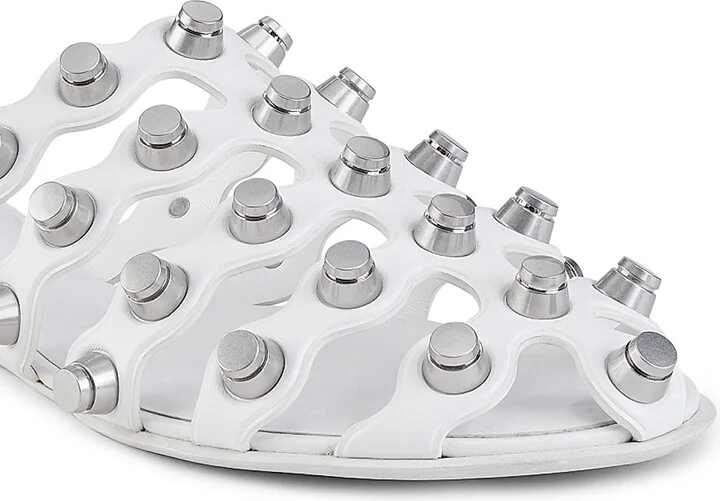 Women's Rexa Studded Cage Slides - Optic White - Size 5 Sandals - Image 5