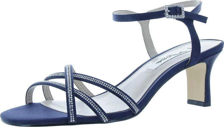 Womens Rhinestone Man Made Ankle Strap