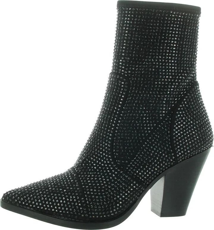 Womens Rhinestone Manmade Ankle Boots