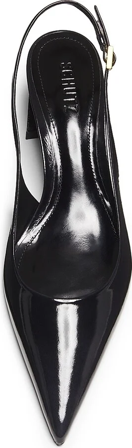Women's Rhonda 65MM Patent Leather Slingback Pumps - Black - Size 6.5 - Image 4