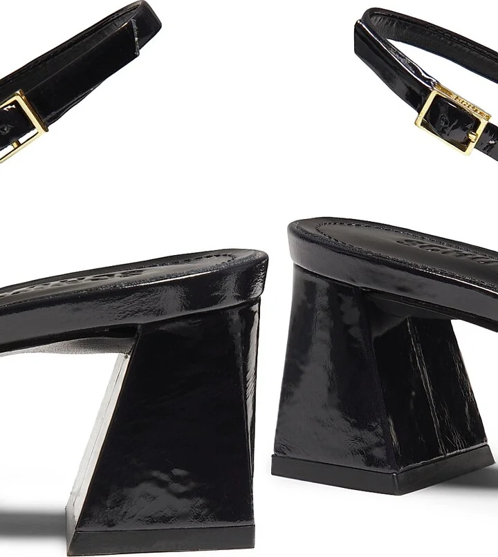 Women's Rhonda 65MM Patent Leather Slingback Pumps - Black - Size 6.5 - Image 5