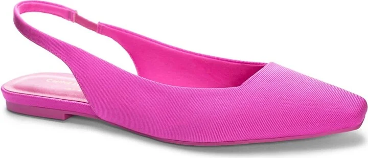 Women's Rhyme Time Flat Shoes - Medium In Bright Pink Fabric
