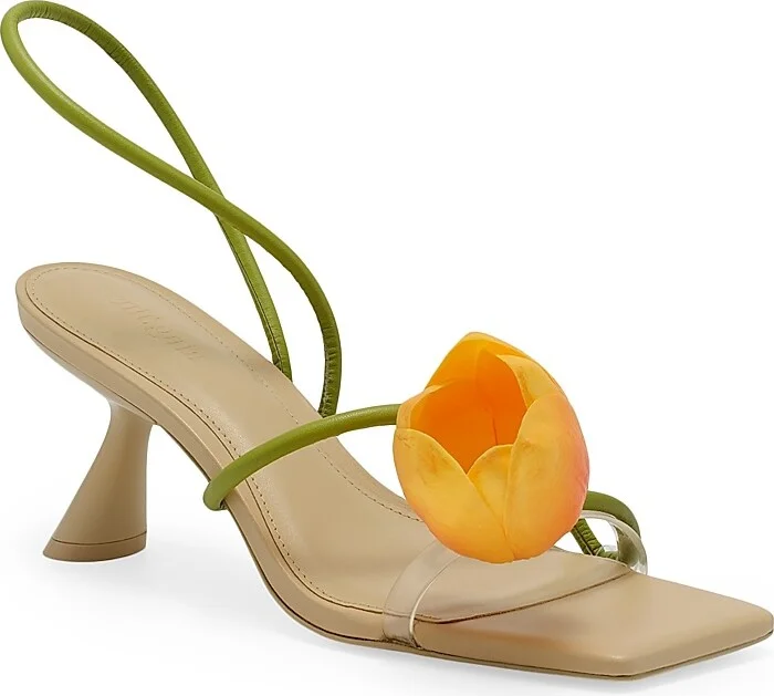 Women's Ria Tulip 80MM Leather Sandals - Marmalade Multi - Size 6 - Image 2