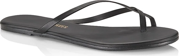 Women's Riley Leather Flip Flops - Sable - Size 5 - Image 2