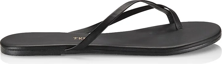 Women's Riley Leather Flip Flops - Sable - Size 5