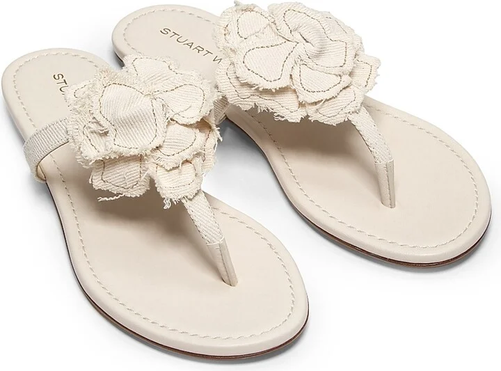 Women's Rio Denim T-Strap Sandals - Linen - Size 10 - Image 4