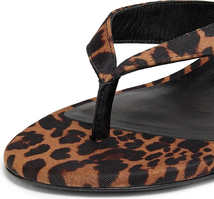Women's Rio Sleek 35MM Leopard-Printed Leather Sandals - Classic - Size 10 - Image 6