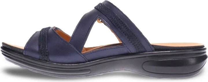 Women's Rio Slide Strap Sandals In Sapphire/navy Lizard
