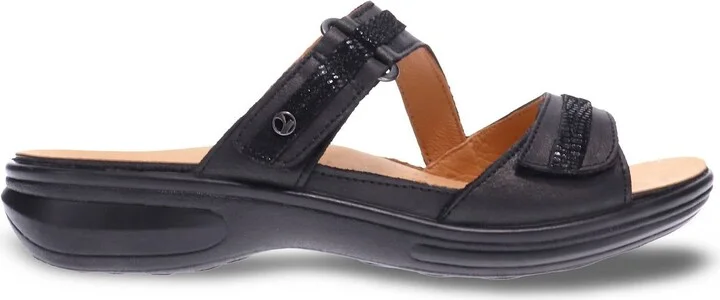 Women's Rio Strap Slide Sandals In Onyx/black Lizard