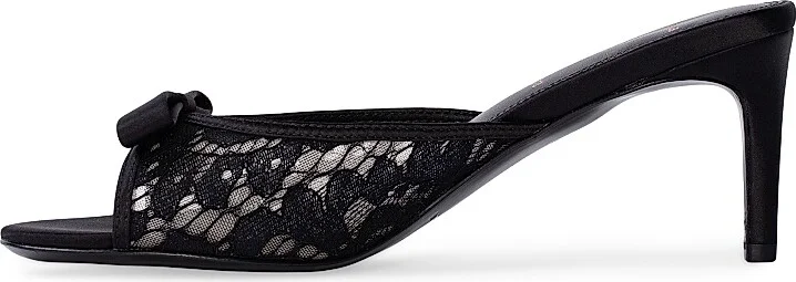 Women's Rita 65MM Lace Mules - Black Lace - Size 5 - Image 4