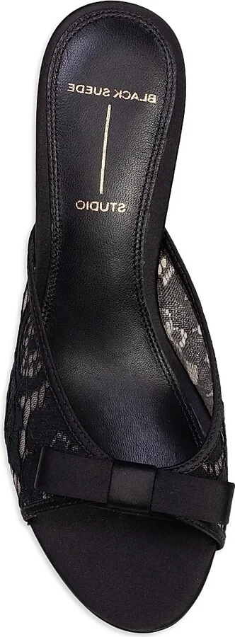 Women's Rita 65MM Lace Mules - Black Lace - Size 5 - Image 5
