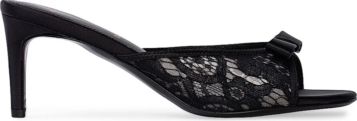 Women's Rita 65MM Lace Mules - Black Lace - Size 5