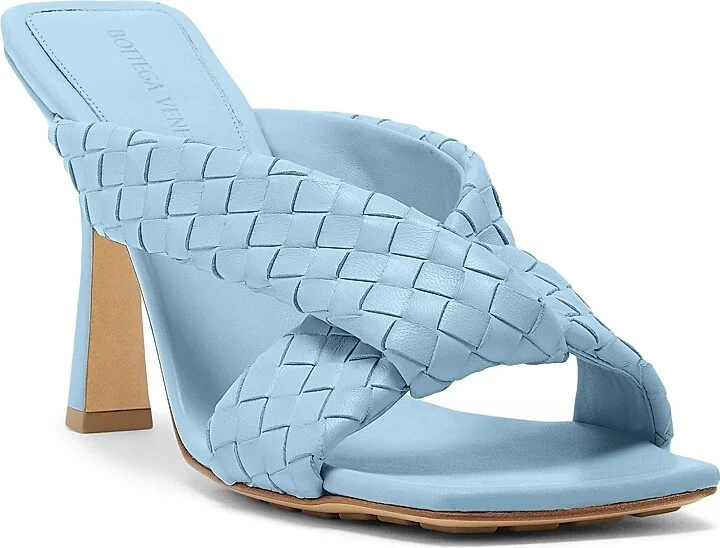 Women's Riva 90MM Intrecciato Leather Sandals - New Ice - Size 6 - Image 2