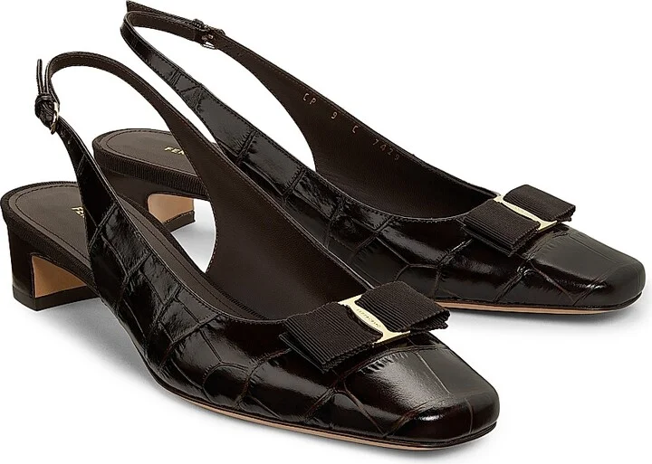 Women's Rivada 25MM Leather Slingback Pumps - Testa Di Moro - Size 5 - Image 2