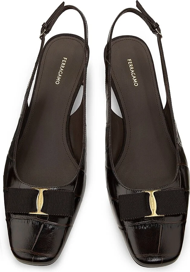 Women's Rivada 25MM Leather Slingback Pumps - Testa Di Moro - Size 5 - Image 4