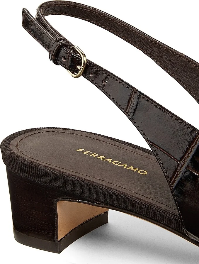 Women's Rivada 25MM Leather Slingback Pumps - Testa Di Moro - Size 5 - Image 6