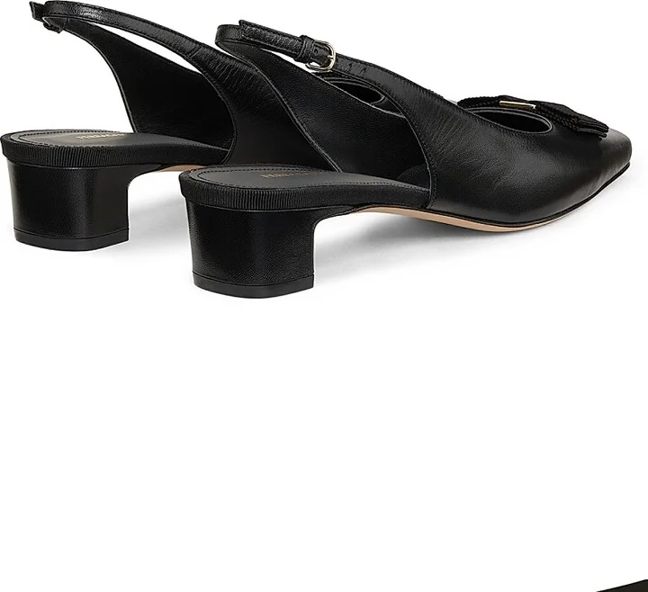 Women's Rivada 25MM Patent Leather Slingback Pumps - Nero - Size 5 - Image 3