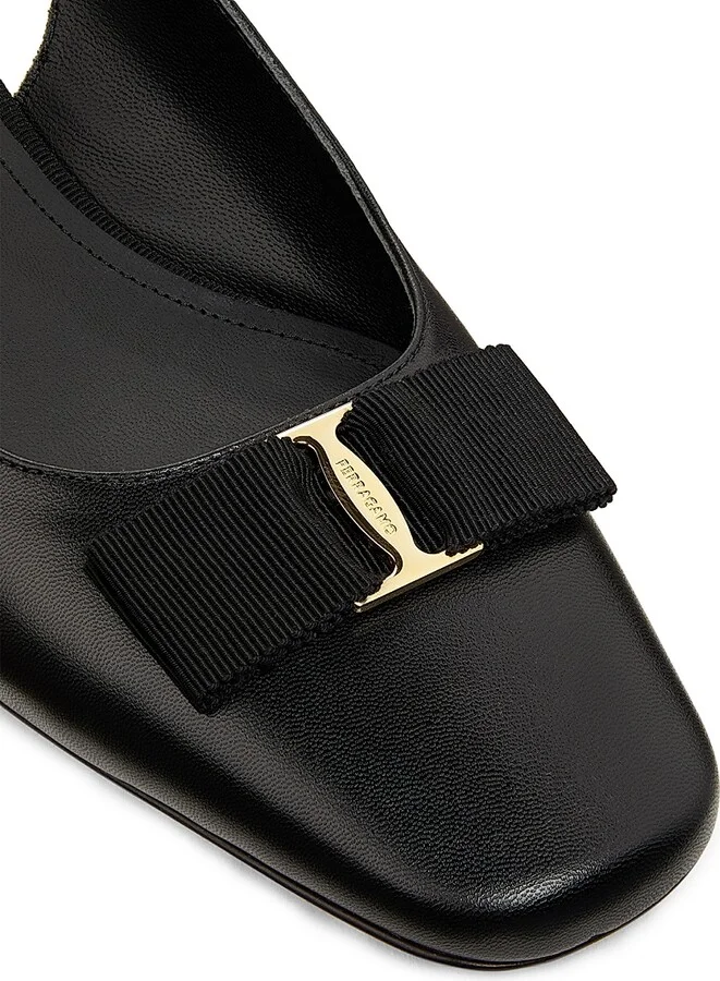Women's Rivada 25MM Patent Leather Slingback Pumps - Nero - Size 5 - Image 5