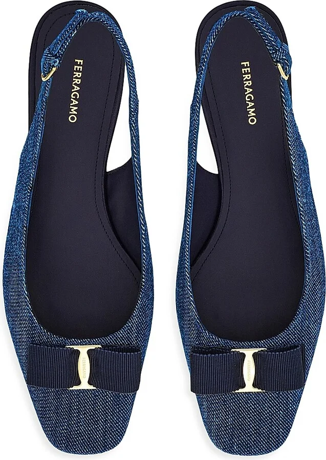 Women's Rivada 30MM Denim Square-Toe Pumps - Denim - Size 7 - Image 3