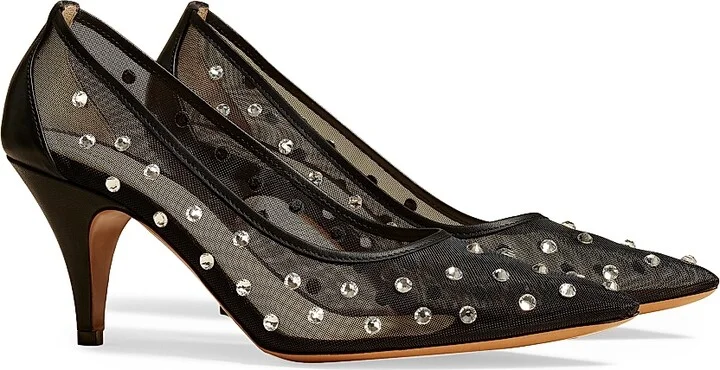 Women's River Iconic 75MM Crystal-Embellished Pumps - Black - Size 6.5 - Image 2