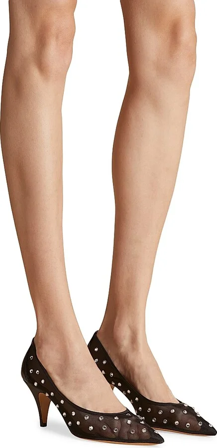 Women's River Iconic 75MM Crystal-Embellished Pumps - Black - Size 6.5 - Image 5