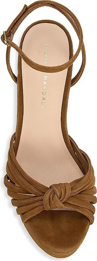 Women's Rivka 120MM Suede Knot Platform Sandals - Cacao - Size 11.5 - Image 5