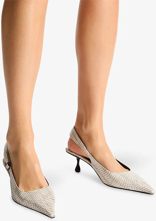 Womens Roccia Amel 50 Slingback Leather Heeled Courts Eur 36 / 3 Uk Women - Image 2