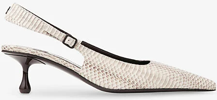 Womens Roccia Amel 50 Slingback Leather Heeled Courts Eur 36 / 3 Uk Women