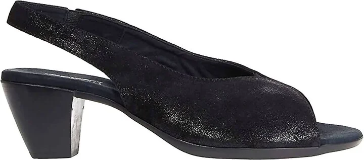 Women's Rochelle Sling Back Sandal In Black Metallic