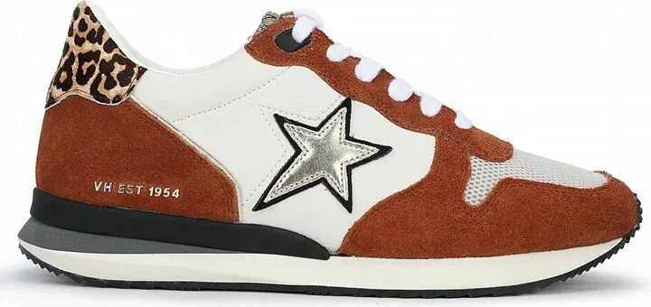 Women's Rock Sneaker In White Chestnut Leopard