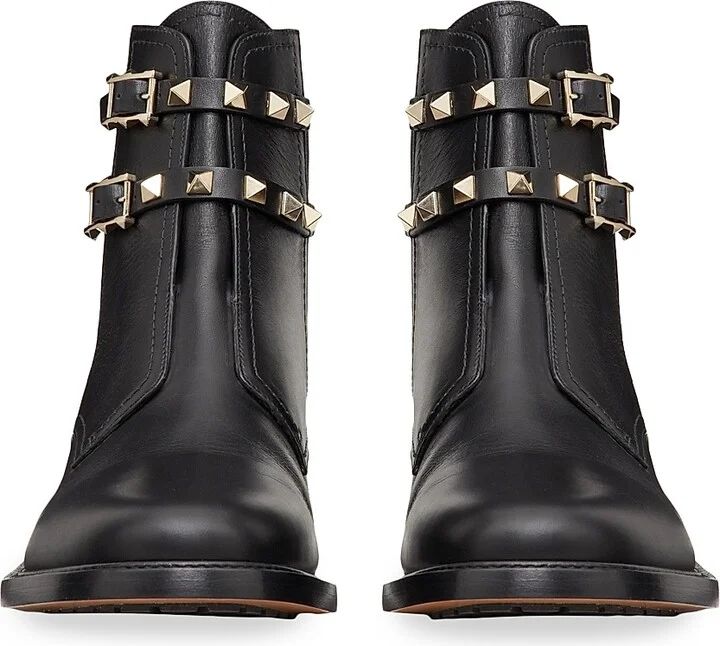 Women's Rockstud 20MM Calfskin Ankle Boots - Black - Size 5 - Image 3
