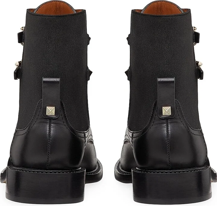 Women's Rockstud 20MM Calfskin Ankle Boots - Black - Size 5 - Image 4