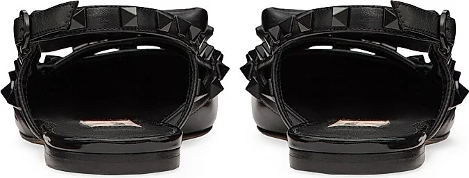 Women's Rockstud Bow Slingback Ballerinas - Black - Size 6 - Image 3