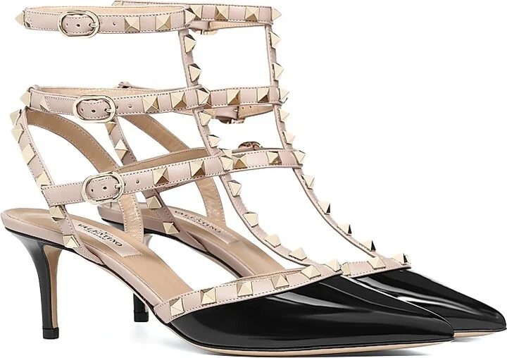 Women's Rockstud Caged Pumps 65MM - Black Poudre - Size 6 - Image 2